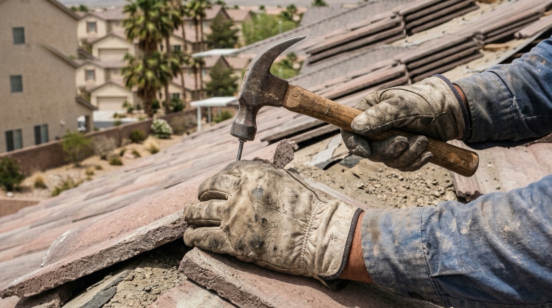 Roofing work Las Vegas project