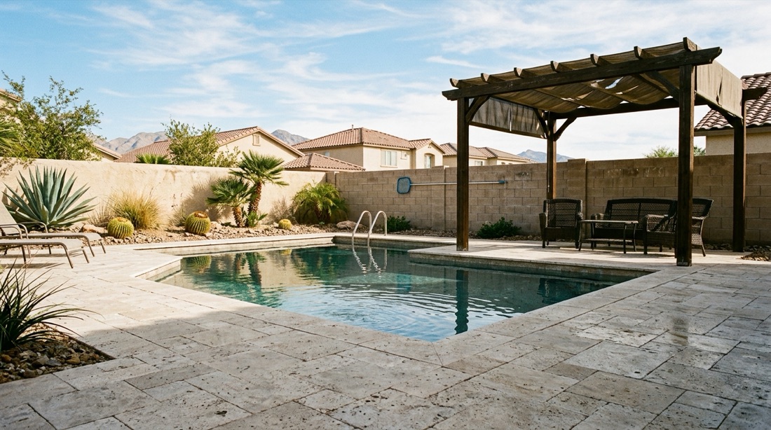 Outdoor living Las Vegas pool deck