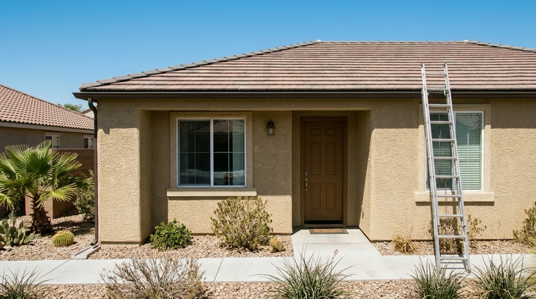Las Vegas roofing project — tile roof desert home